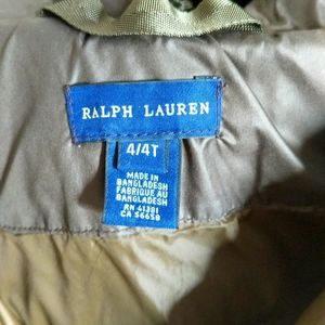 Ralph Lauren down girl/boy jacket size 4T